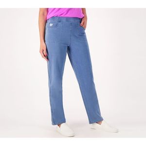 Quacker Factory Women's Pants Sz XL DreamJeanne Sparkle Blue A556314